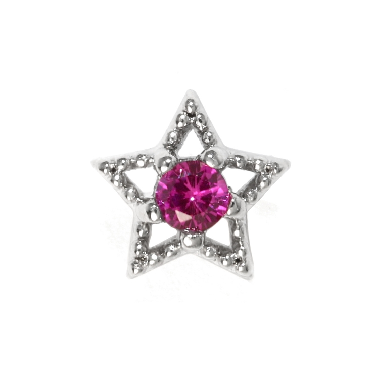 ピンク | キャッチ 星スタージュエルキュービックジルコニア ボディピアス | ボディピアス専門店凛RIN