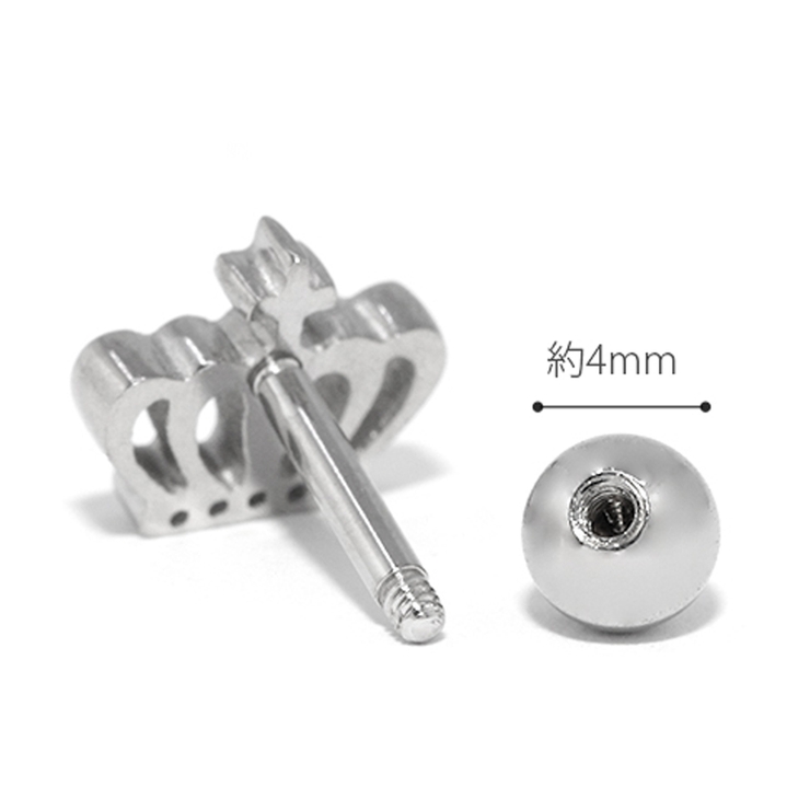 クラウン 王冠ストレートバーベル ボディピアス | ボディピアス専門店凛RIN | 詳細画像9 