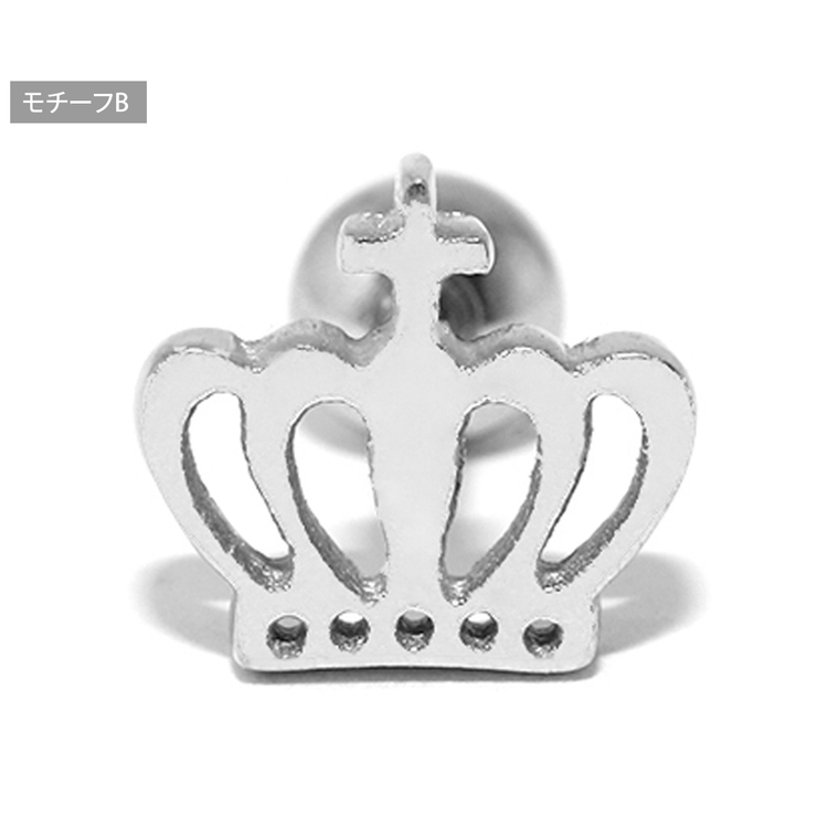 クラウン 王冠ストレートバーベル ボディピアス | ボディピアス専門店凛RIN | 詳細画像17 