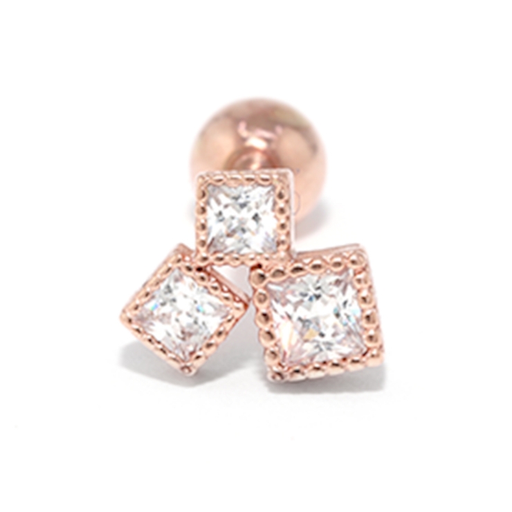 ボディピアス トリプルスクエアジュエルイヤーフィット 16G | ボディピアス専門店凛RIN | 詳細画像17 