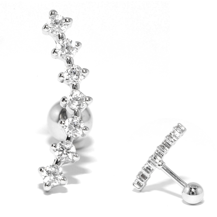 シルバー | ボディピアス ジュエル ストレートバーベル | ボディピアス専門店凛RIN