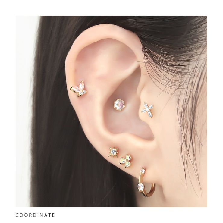 ボディピア 軟骨ピアス クロス十字架ジュエル | ボディピアス専門店凛RIN | 詳細画像5 
