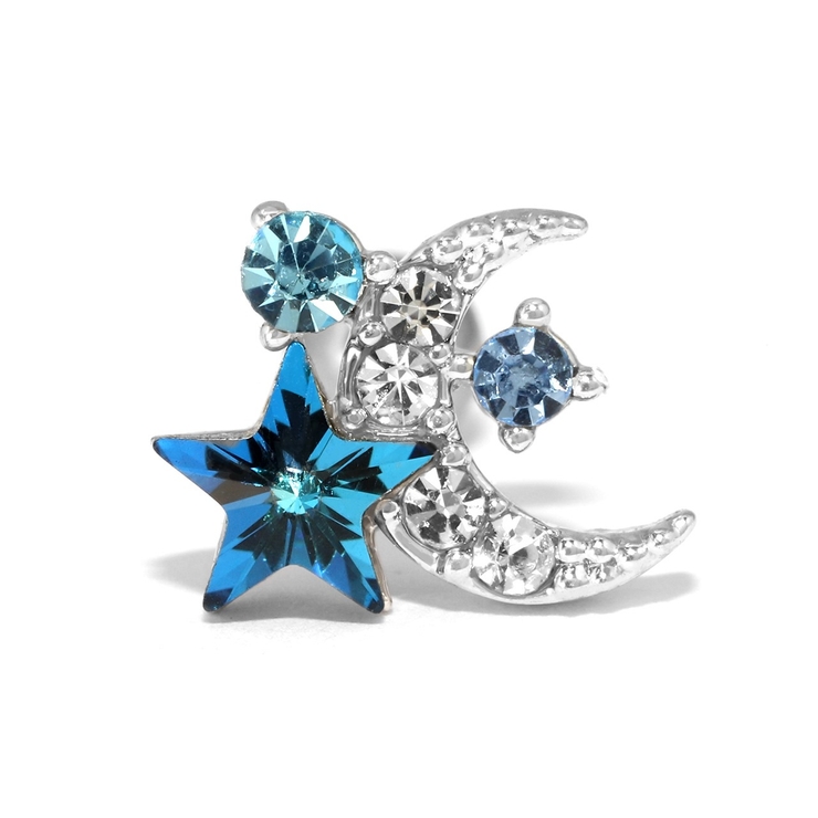 シルバー | ボディピアス 月三日月ムーン 宇宙スター星 | ボディピアス専門店凛RIN