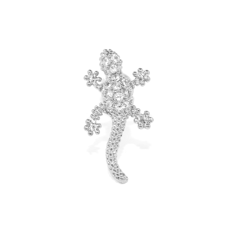 シルバー | 軟骨ピアス トカゲ蜥蜴リザード爬虫類個性派キラキラかっこいい ボディピアス | ボディピアス専門店凛RIN