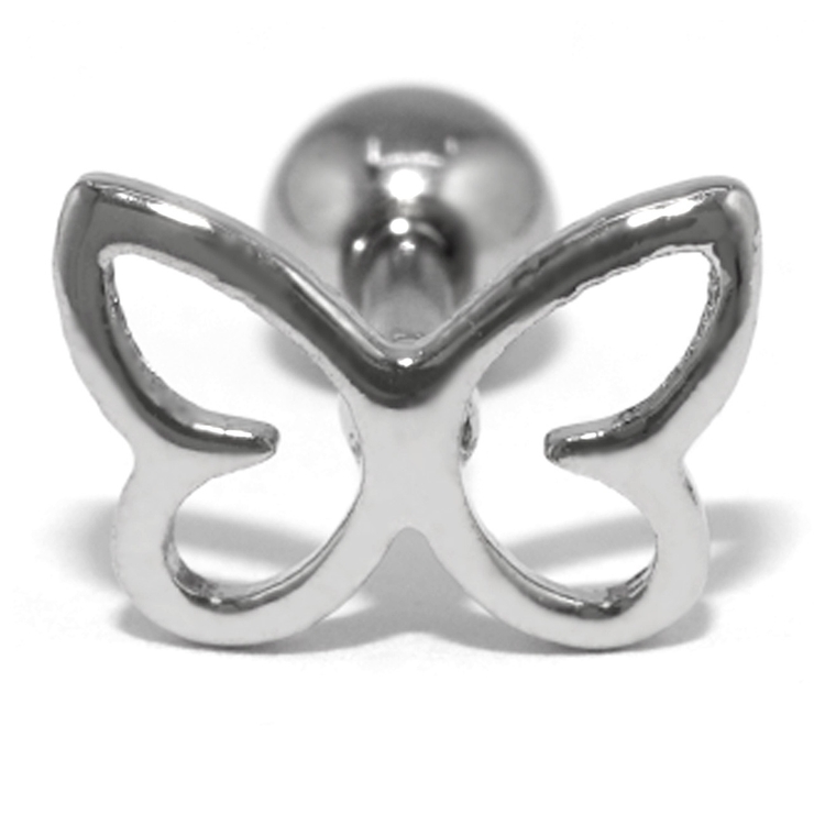 Bタイプ・シルバー | 軟骨ピアス 蝶 かわいい | ボディピアス専門店凛RIN