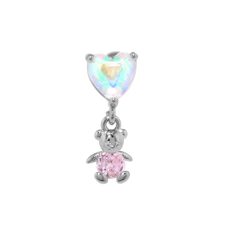 16Gボディピアス ハートくまかわいい サージカルステンレス金属