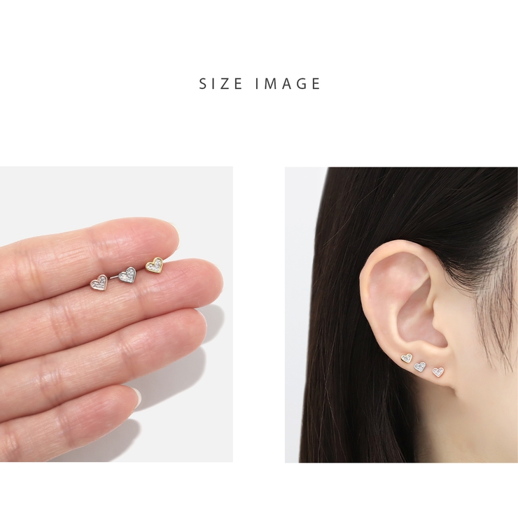 軟骨ピアス ハートかわいいキラキラジュエルキュービックジルコニア ボディピアス | ボディピアス専門店凛RIN | 詳細画像7 