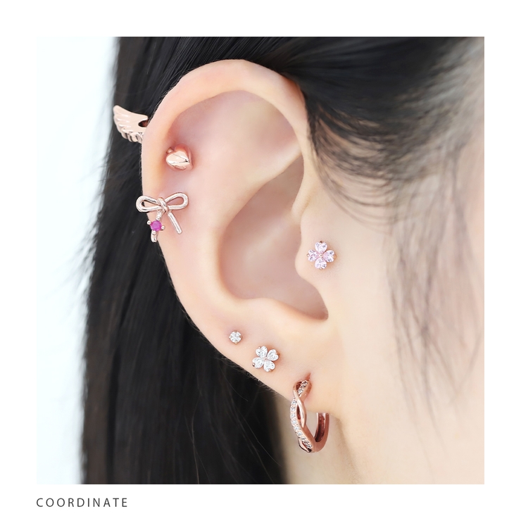 軟骨ピアス クローバー四つ葉ジュエルキュービックジルコニア ボディピアス | ボディピアス専門店凛RIN | 詳細画像14 