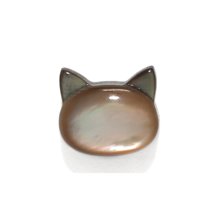 ブラック | 軟骨ピアス 猫ネコ天然シェル螺鈿アニマル動物かわいい ボディピアス | ボディピアス専門店凛RIN