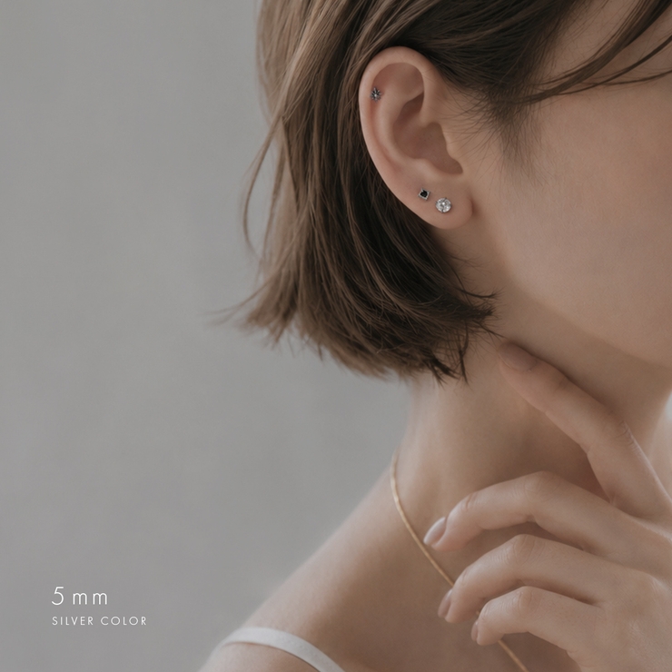 軟骨ピアス 一粒ジュエル選べるサイズ ボディピアス | ボディピアス専門店凛RIN | 詳細画像13 