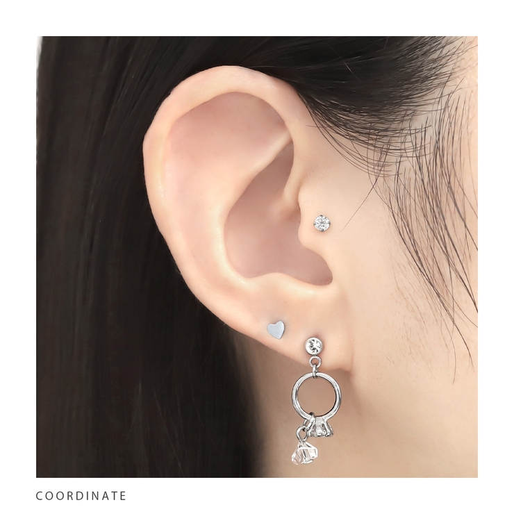 軟骨ピアスかわいい 揺れるリングチャーム指輪モチーフ ボディピアス | ボディピアス専門店凛RIN | 詳細画像4 