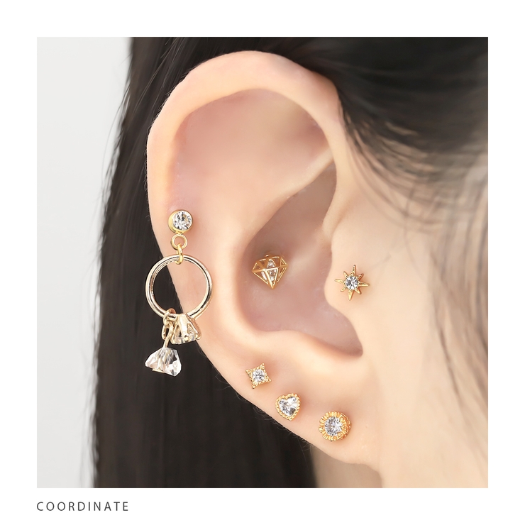 軟骨ピアスかわいい 揺れるリングチャーム指輪モチーフ ボディピアス | ボディピアス専門店凛RIN | 詳細画像5 