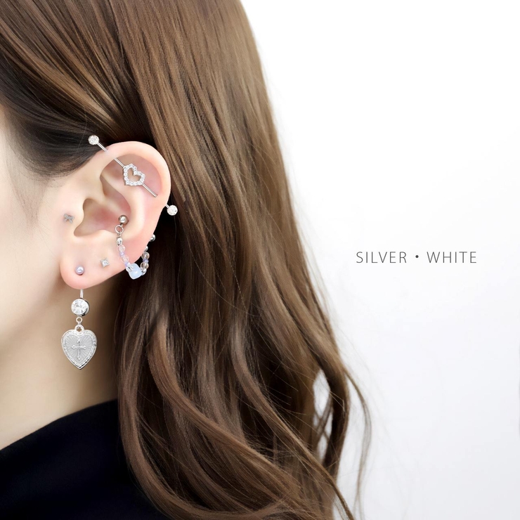 へそピアス かわいい ハートクロス十字架メダル | ボディピアス専門店凛RIN | 詳細画像4 