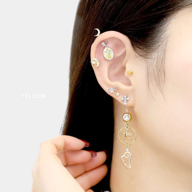 軟骨ピアス 十字架メダルクロススタイリッシュ ボディピアス | ボディピアス専門店凛RIN | 詳細画像4 