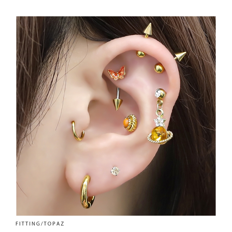 ボディピアス 土星 軟骨ピアス | ボディピアス専門店凛RIN | 詳細画像11 