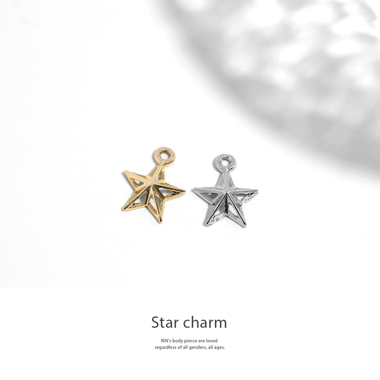 ボディピアス軟骨ピアスピアス チャームスター星 接続リングプレゼントセカンドピア… | ボディピアス専門店凛RIN | 詳細画像2 