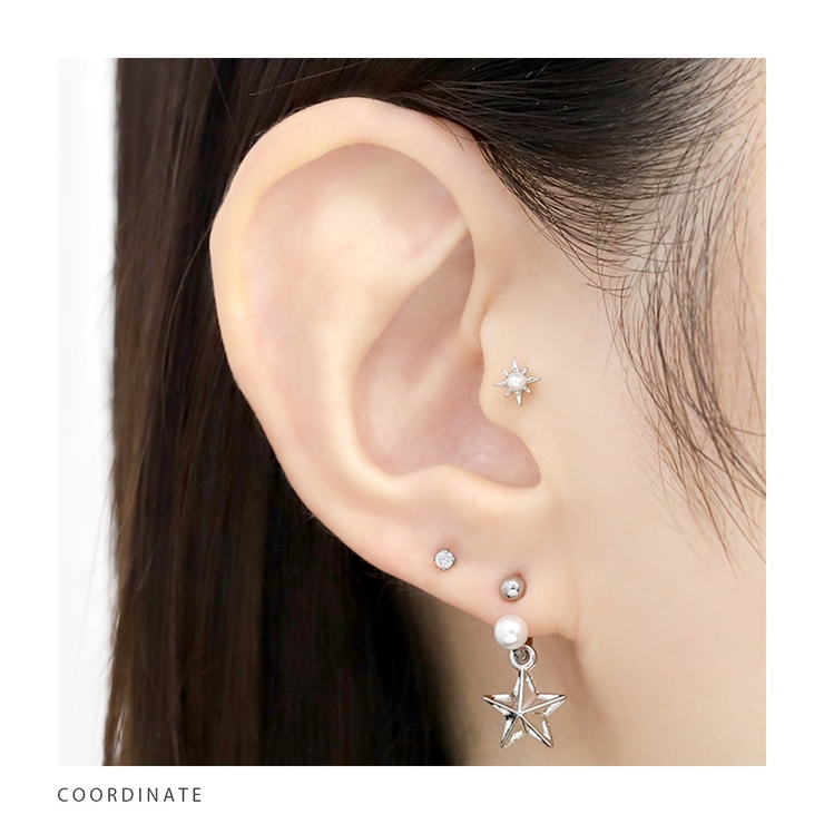 ボディピアス軟骨ピアスピアス チャームスター星 接続リングプレゼントセカンドピア… | ボディピアス専門店凛RIN | 詳細画像4 