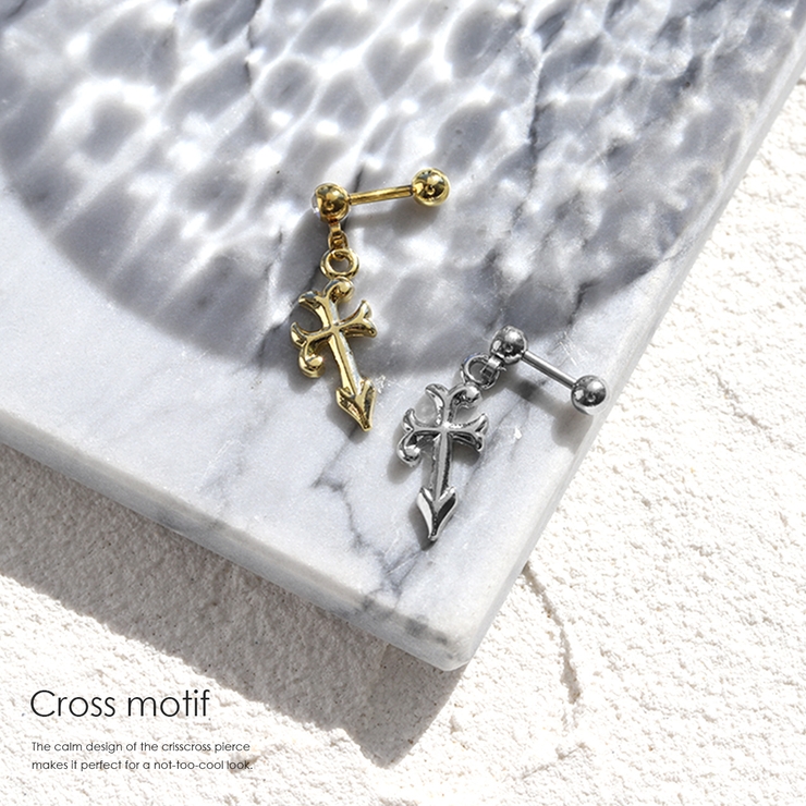 軟骨ピアス 十字架 クロスチャーム | ボディピアス専門店凛RIN | 詳細画像2 