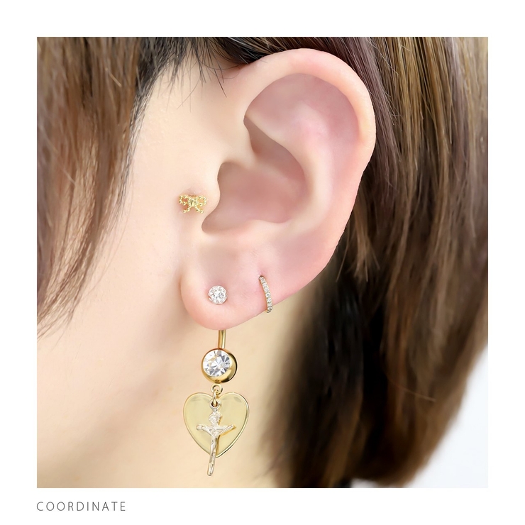 へそピアス かわいい ハート十字架クロスゆれるヘソ | ボディピアス専門店凛RIN | 詳細画像5 