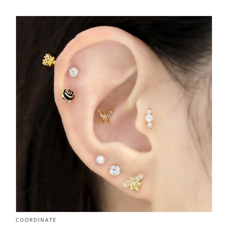 ボディピアス バタフライかわいい蝶蝶々ちょうちょ ステンレス金属アレルギーピアス | ボディピアス専門店凛RIN | 詳細画像6 