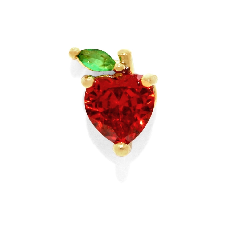 ゴールド/リンゴ | 軟骨ピアス 果物フルーツリンゴイチゴブドウいちごグレープジュエル ボディピアス | ボディピアス専門店凛RIN