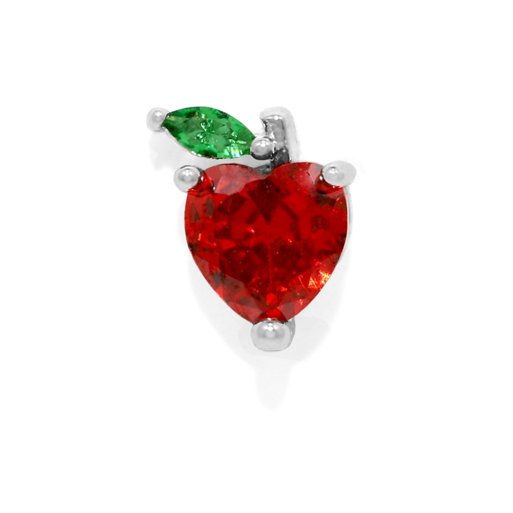 シルバー/リンゴ | 軟骨ピアス 果物フルーツリンゴイチゴブドウいちごグレープジュエル ボディピアス | ボディピアス専門店凛RIN