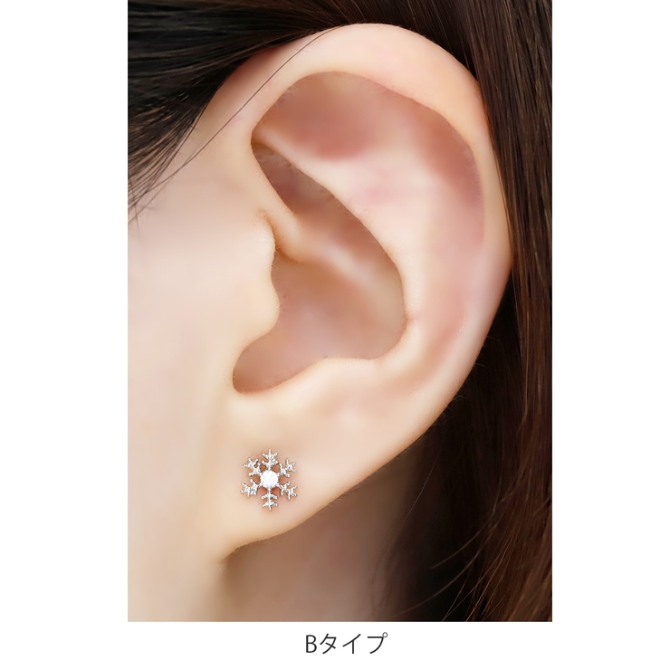 ボディピアス 雪結晶 軟骨ピアス | ボディピアス専門店凛RIN | 詳細画像4 