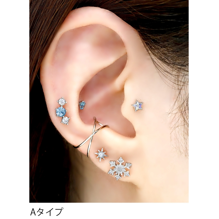 ボディピアス 雪結晶 軟骨ピアス | ボディピアス専門店凛RIN | 詳細画像6 