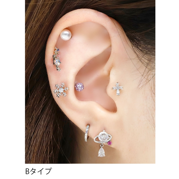 ボディピアス 雪結晶 軟骨ピアス | ボディピアス専門店凛RIN | 詳細画像7 