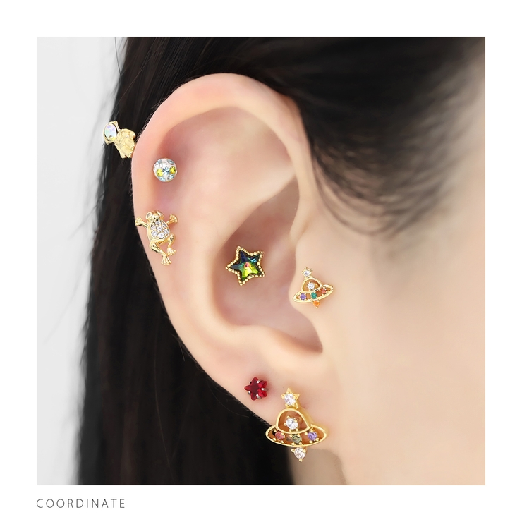 軟骨ピアス 宇宙UFO円盤ジュエルキュービックジルコニアシルバー ボディピアス | ボディピアス専門店凛RIN | 詳細画像7 