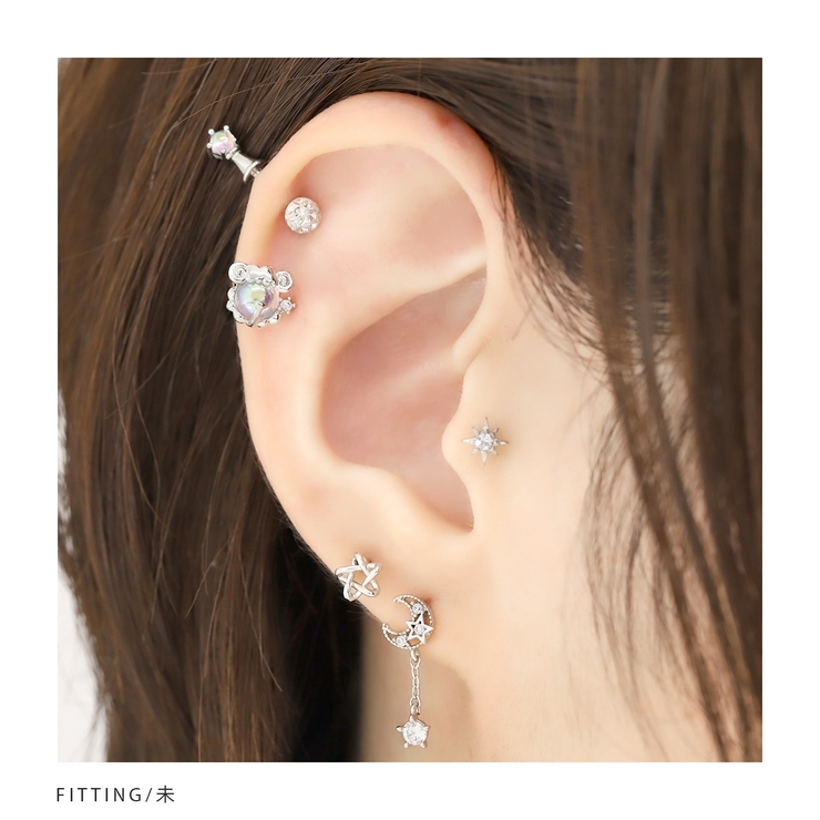 新品未使用YVMIN うずらピアス (両耳用) 軟骨ピアス 干支ジュエル 十二支縁起いきもの[品番：RINA0001928