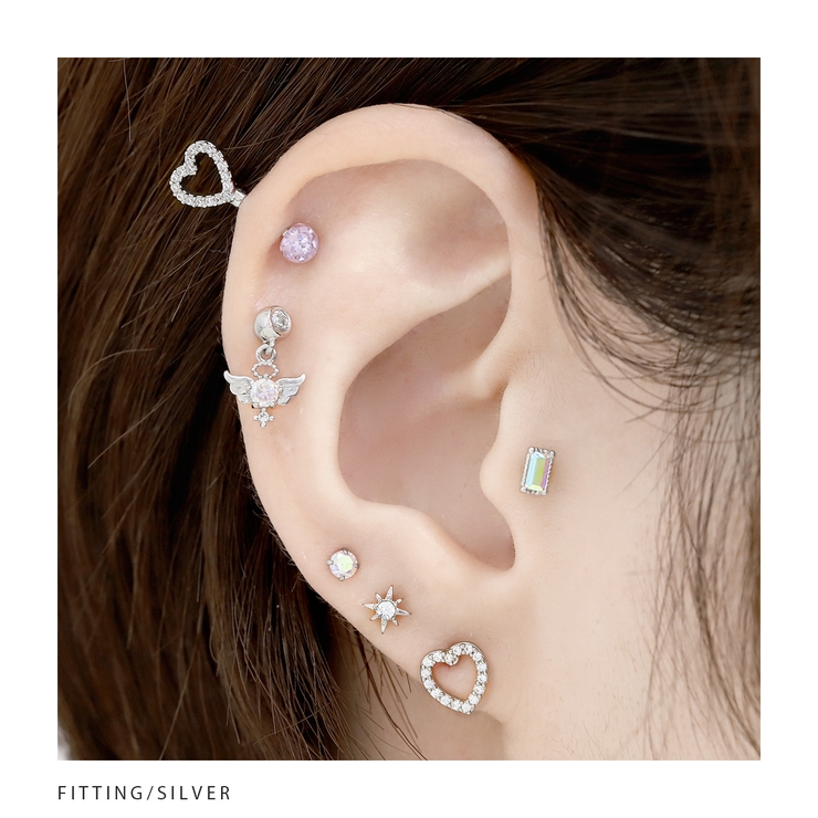 【Rinaさま専用】2wayハートボールピアス&バングル ボールピアス/S（ゴールド） | La Soeur