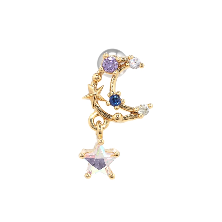 軟骨ピアス 月ムーン星スター宇宙[品番：RINA0002078]｜ボディ