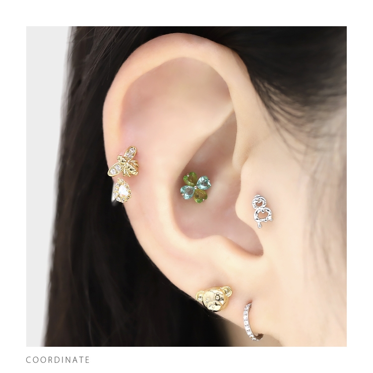 軟骨ピアス 数字ナンバー文字かわいいシンプルシルバーネジ式おしゃれ ボディピアス | ボディピアス専門店凛RIN | 詳細画像8 