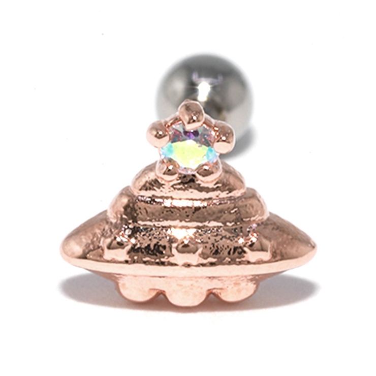 UFO・ピンクゴールド | ボディピアス 宇宙飛行士 UFO | ボディピアス専門店凛RIN