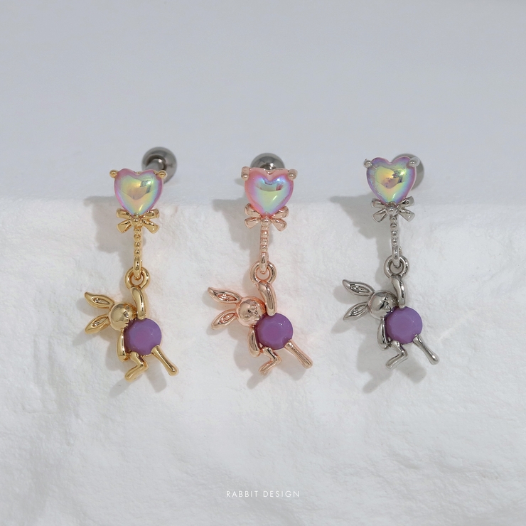 軟骨ピアス ハートテディベアコアラウサギバルーン動物ゆめかわいい ボディピアス | ボディピアス専門店凛RIN | 詳細画像5 