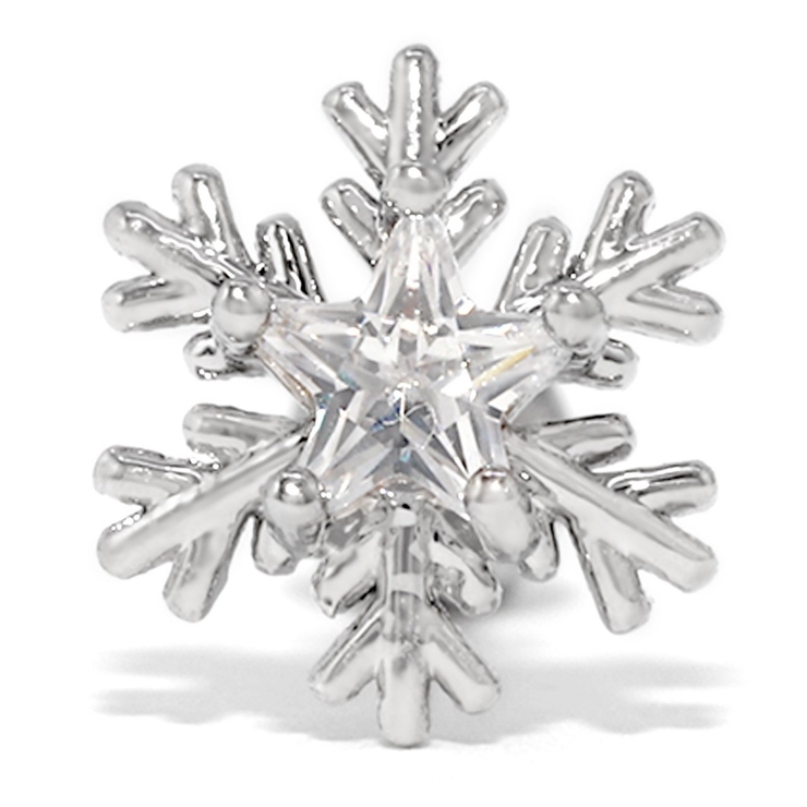 シルバー | 軟骨ピアス 雪 結晶 | ボディピアス専門店凛RIN