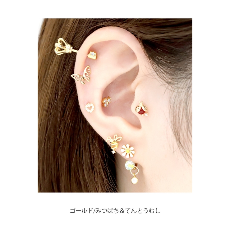 軟骨ピアス 昆虫いきものジュエル テントウムシミツバチ | ボディピアス専門店凛RIN | 詳細画像8 