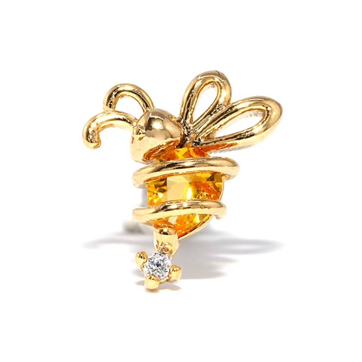 みつばち・ゴールド | 軟骨ピアス 昆虫いきものジュエル テントウムシミツバチ | ボディピアス専門店凛RIN