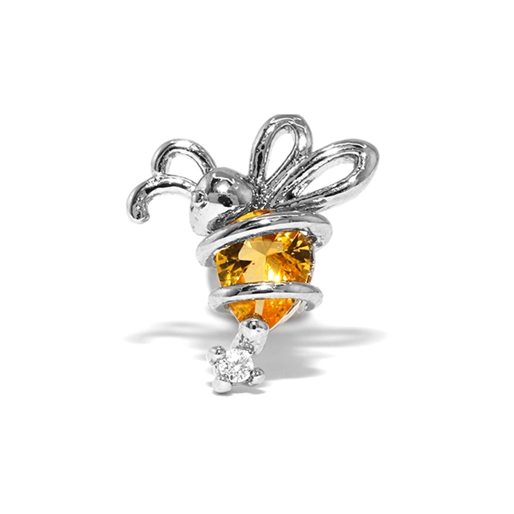 みつばち・シルバー | 軟骨ピアス 昆虫いきものジュエル テントウムシミツバチ | ボディピアス専門店凛RIN