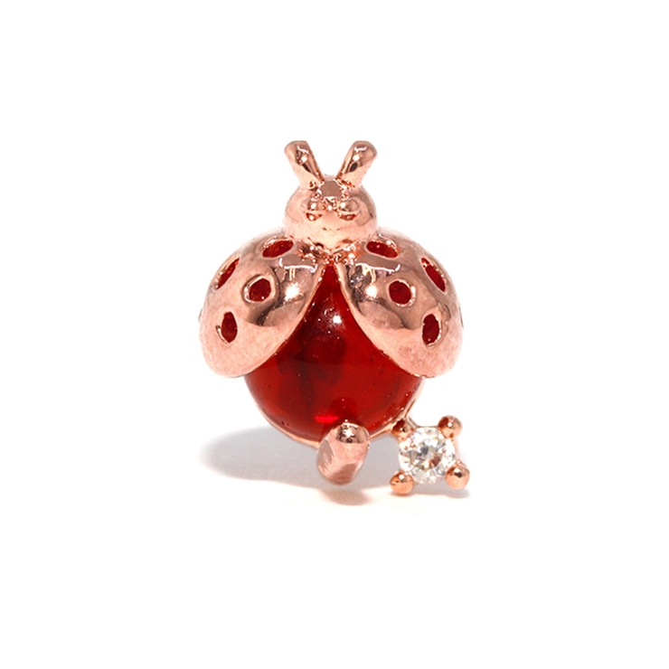 てんとうむし・ピンクゴールド | 軟骨ピアス 昆虫いきものジュエル テントウムシミツバチ | ボディピアス専門店凛RIN