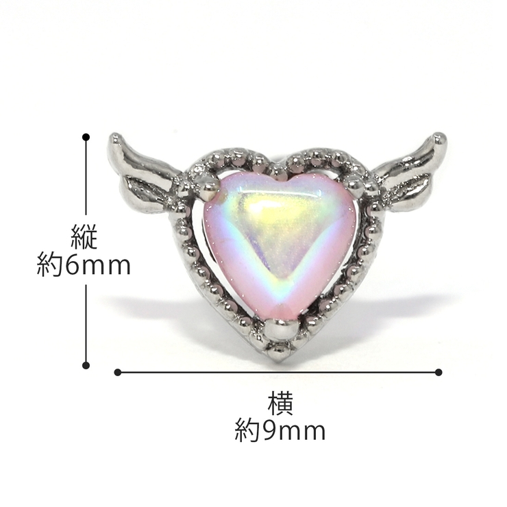 軟骨ピアス エンジェルデビルハート ストレートバーベル[品番