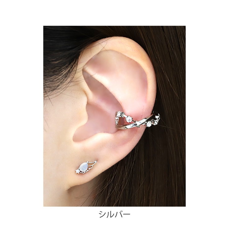 軟骨ピアス 天使の羽翼 ドロップジュエルストレートバーベル | ボディピアス専門店凛RIN | 詳細画像5 