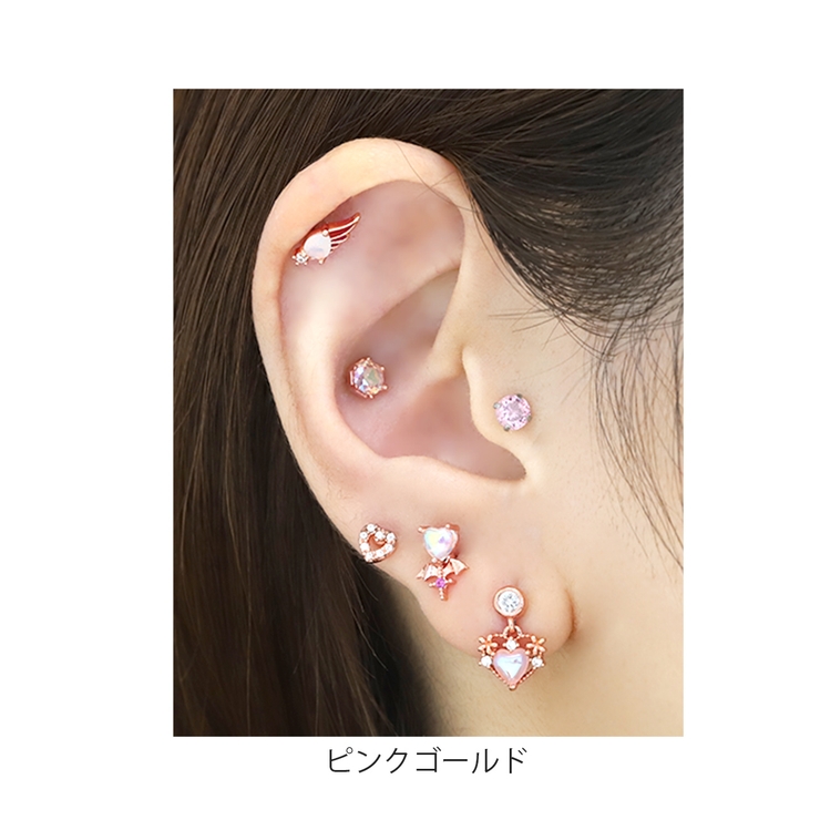 軟骨ピアス 天使の羽翼 ドロップジュエルストレートバーベル | ボディピアス専門店凛RIN | 詳細画像6 