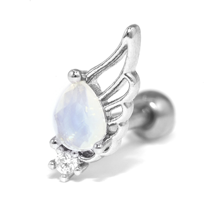 軟骨ピアス 天使の羽翼 ドロップジュエルストレートバーベル | ボディピアス専門店凛RIN | 詳細画像8 