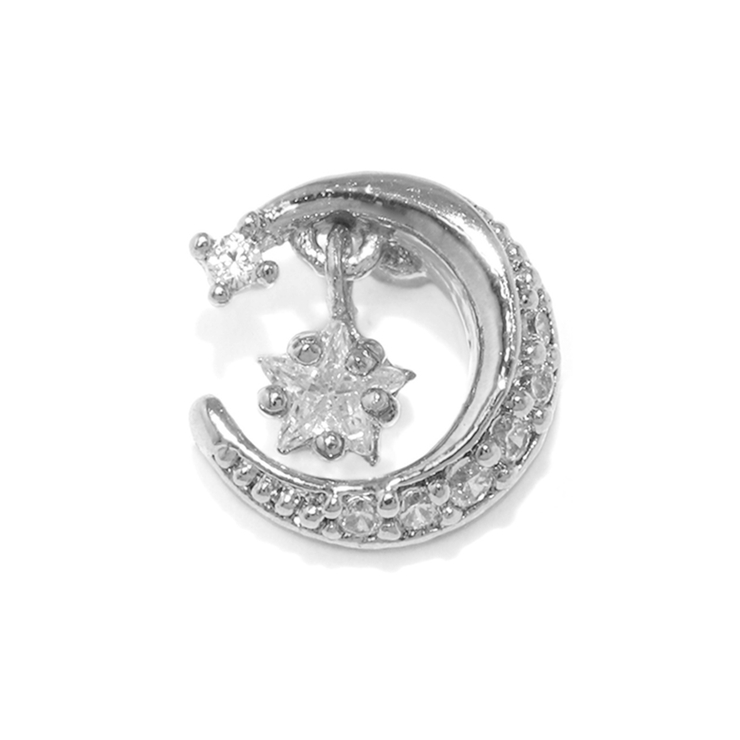 シルバー | ボディピアス 月ムーンピアス 軟骨ピアス | ボディピアス専門店凛RIN