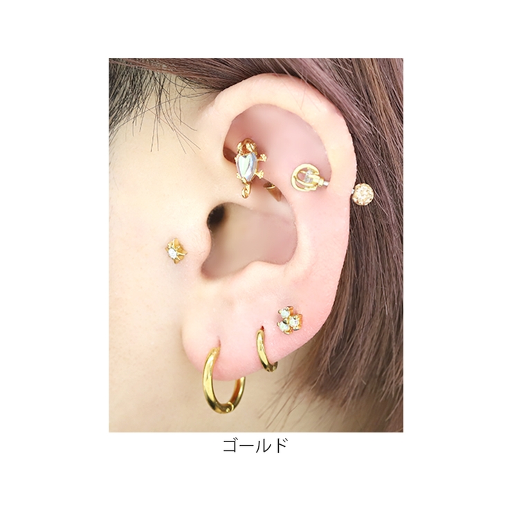 軟骨ピアスカメレオンかめれおん 爬虫類は虫類 キラキラオーロラ | ボディピアス専門店凛RIN | 詳細画像7 