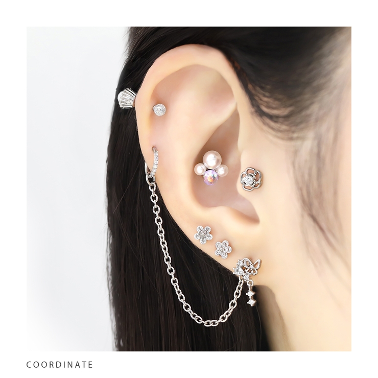 軟骨ピアス 花星フラワースタージュエルジルコニア小さめプチ ボディピアス | ボディピアス専門店凛RIN | 詳細画像8 