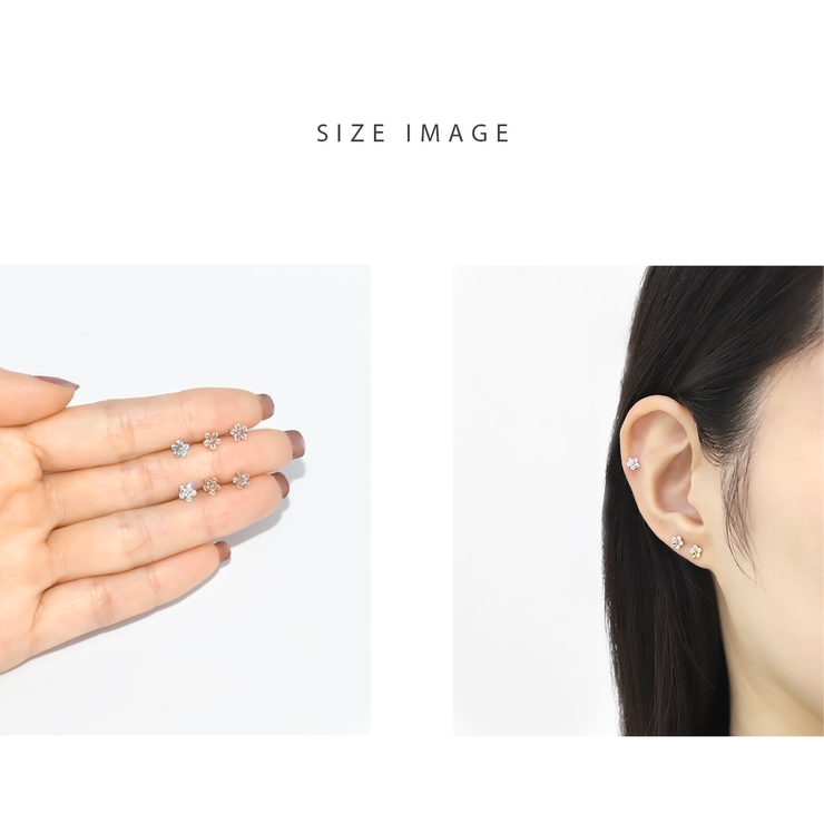 軟骨ピアス 花星フラワースタージュエルジルコニア小さめプチ ボディピアス | ボディピアス専門店凛RIN | 詳細画像9 