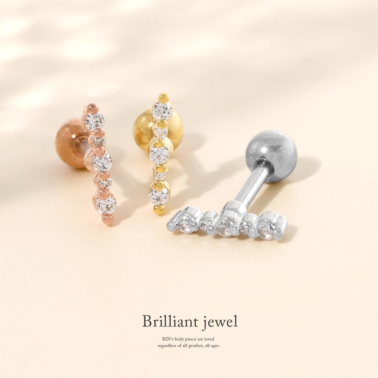 軟骨ピアス ジュエルバーライン 大人キレイ | ボディピアス専門店凛RIN | 詳細画像2 